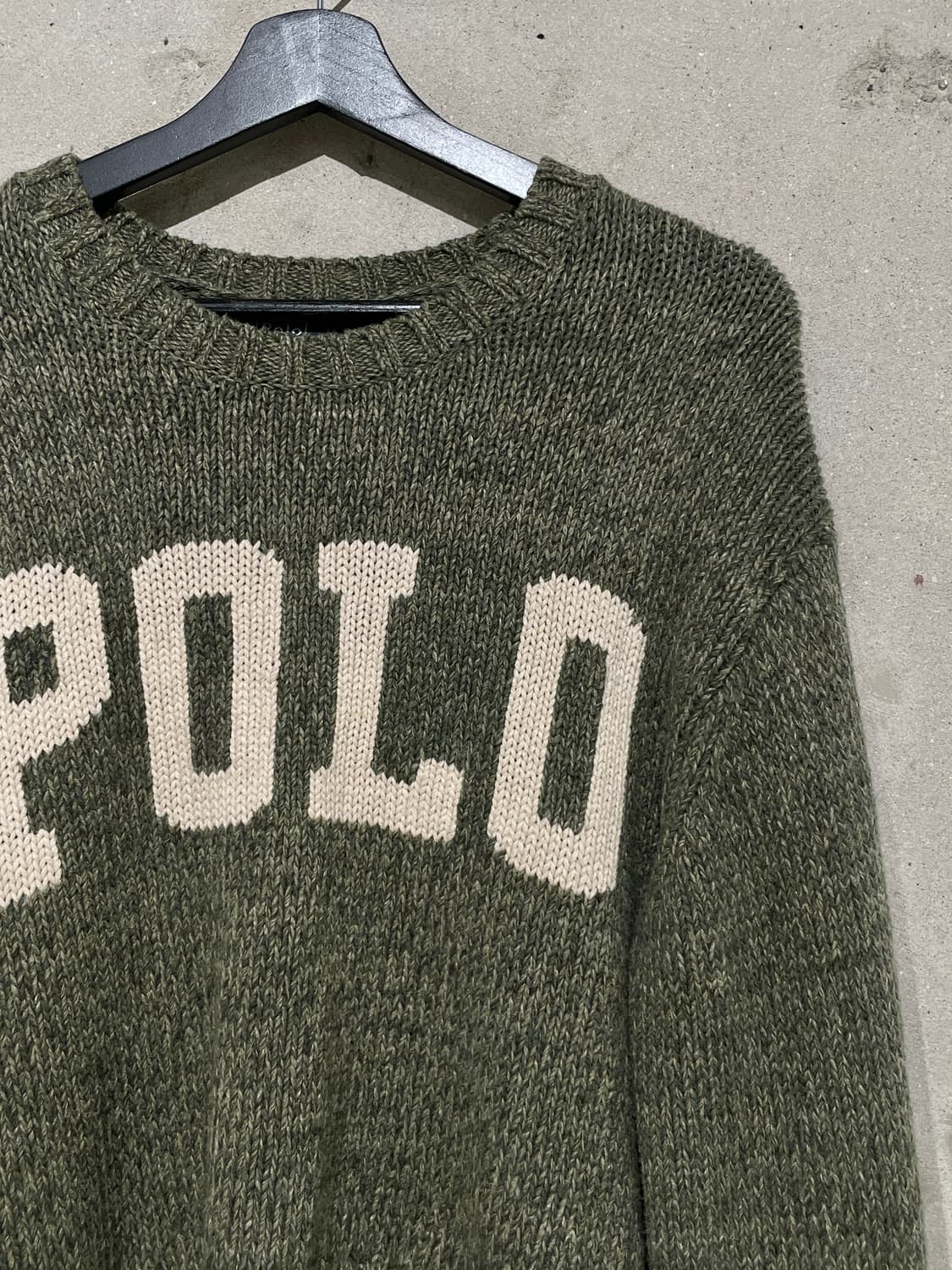 폴로 랄프로렌 모스 그린 이니셜 크루넥 스웨터 상품이미지3