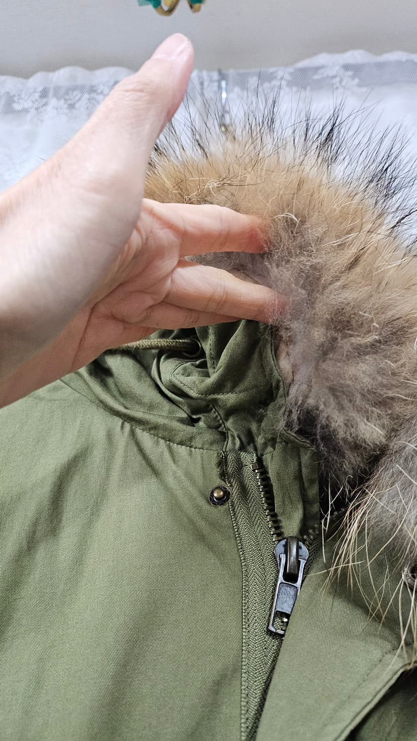 카키  오리털 야상 개파카 상품이미지4