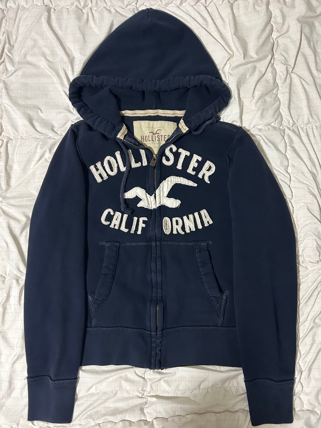 홀리스터 빅로고 딥 네이비 후드집업 상품이미지2