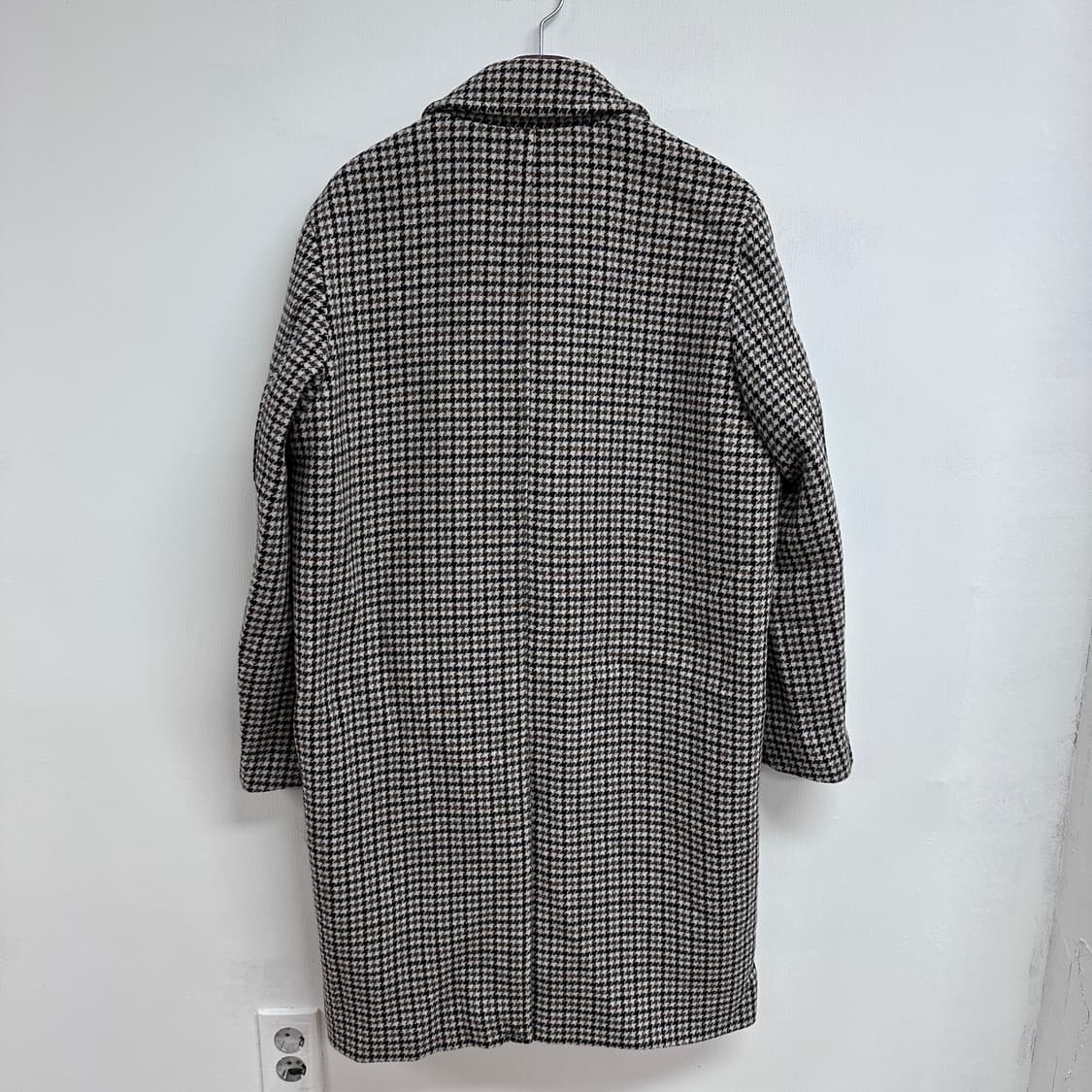 (새제품) 비이커 BEAKER 울 체크 코트 105 J12 상품이미지8