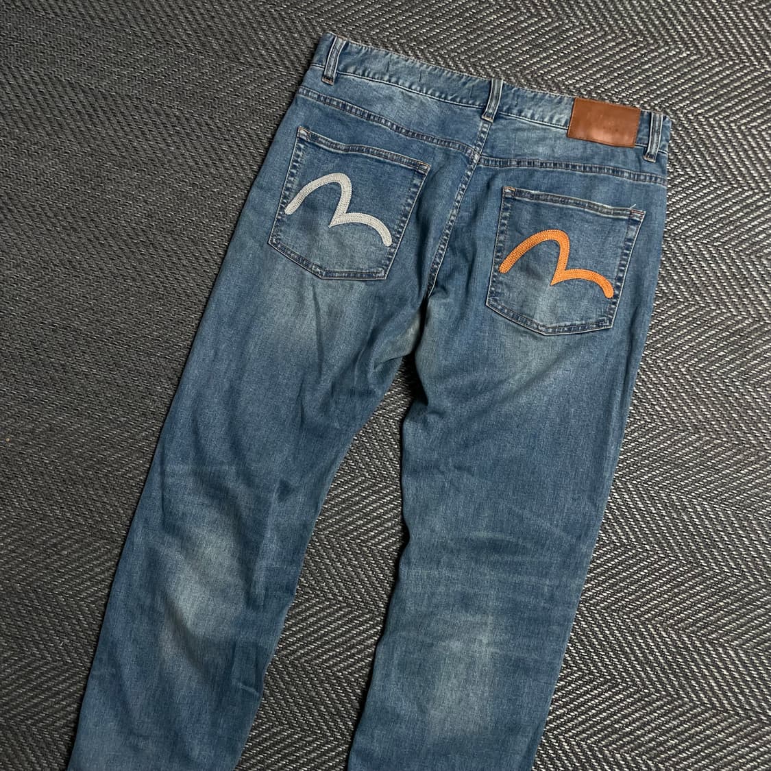00s EVISU 에비수 백로고 슬림핏 워싱 데님 팬츠y 5865 상품이미지1