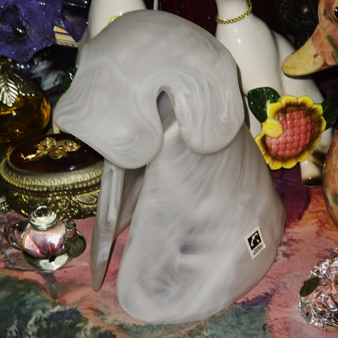 80s 츠키요노 스튜디오 불투명 마블 강아지 램프 상품이미지9