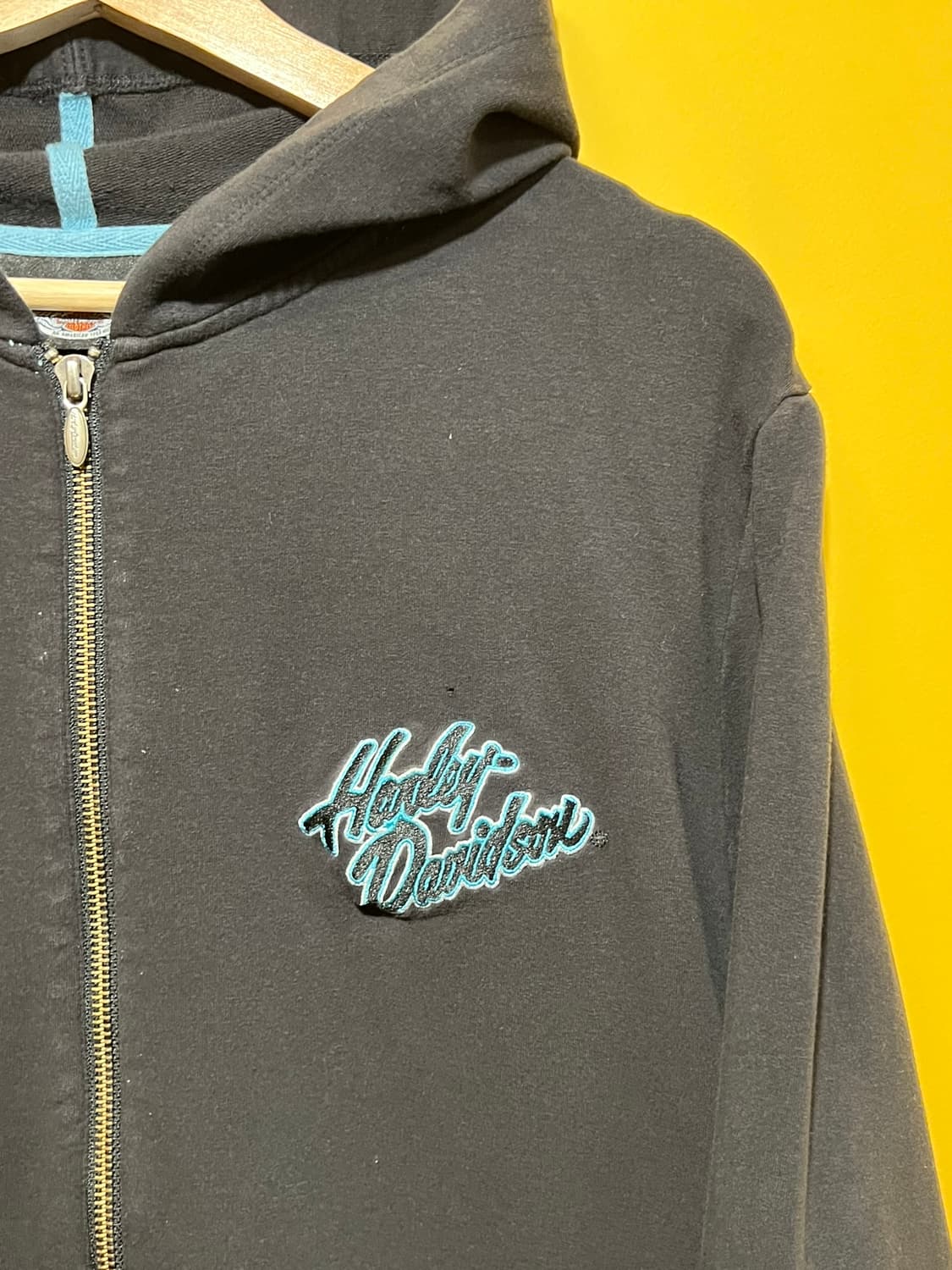 07SS [여성2XL] 할리데이비슨 라인스톤 이글 윙 자수 풀집업 후디 상품이미지3