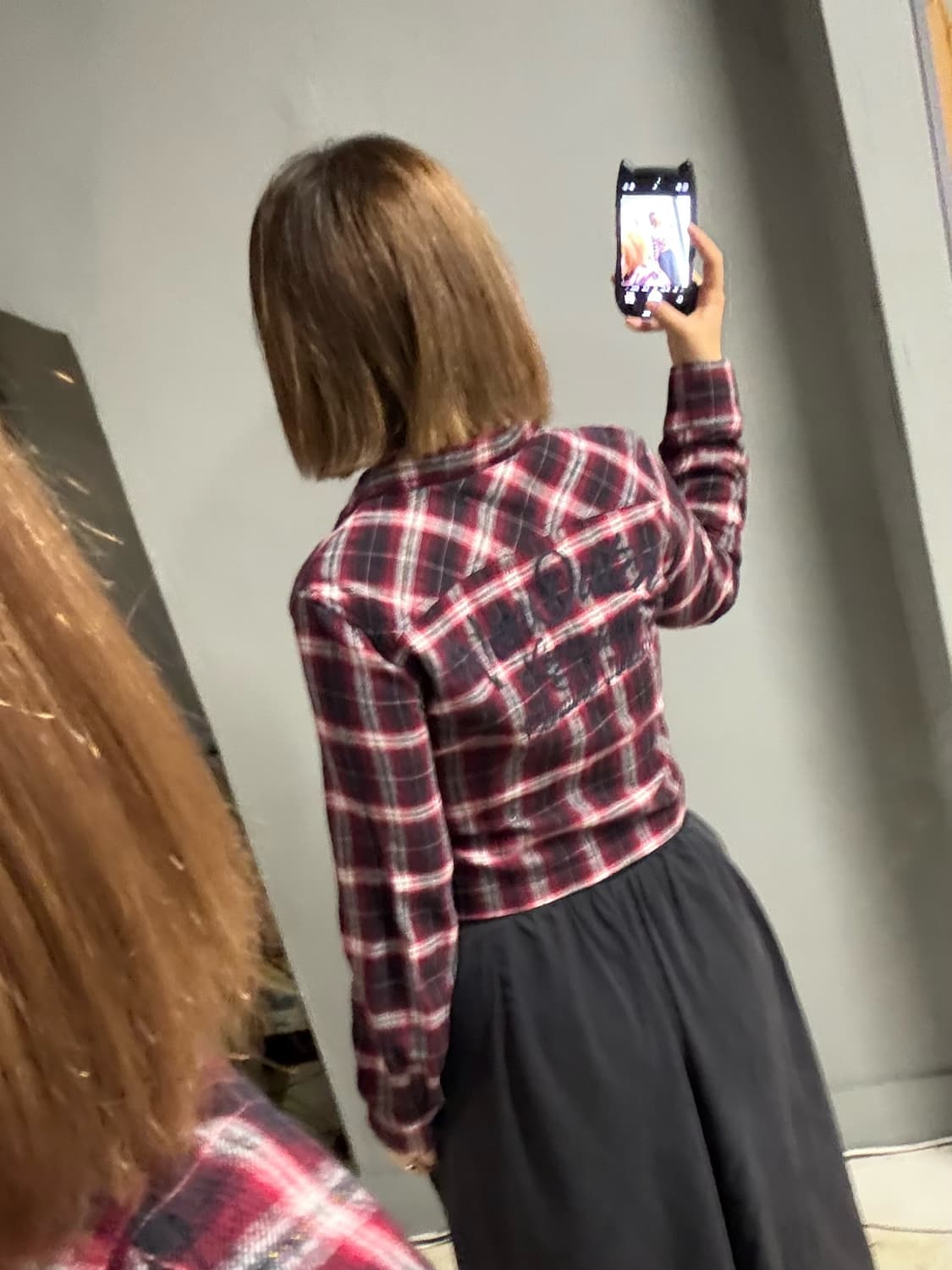 Von dutch back lettering check shirt  상품이미지4