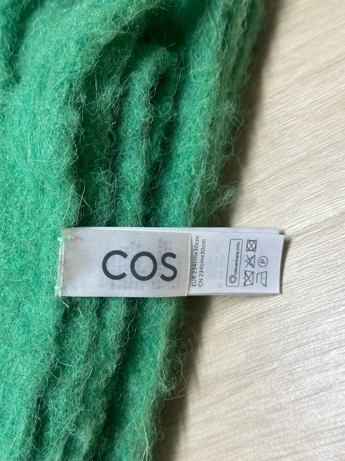 COS Oversized Brushed Green 머플러 상품이미지6
