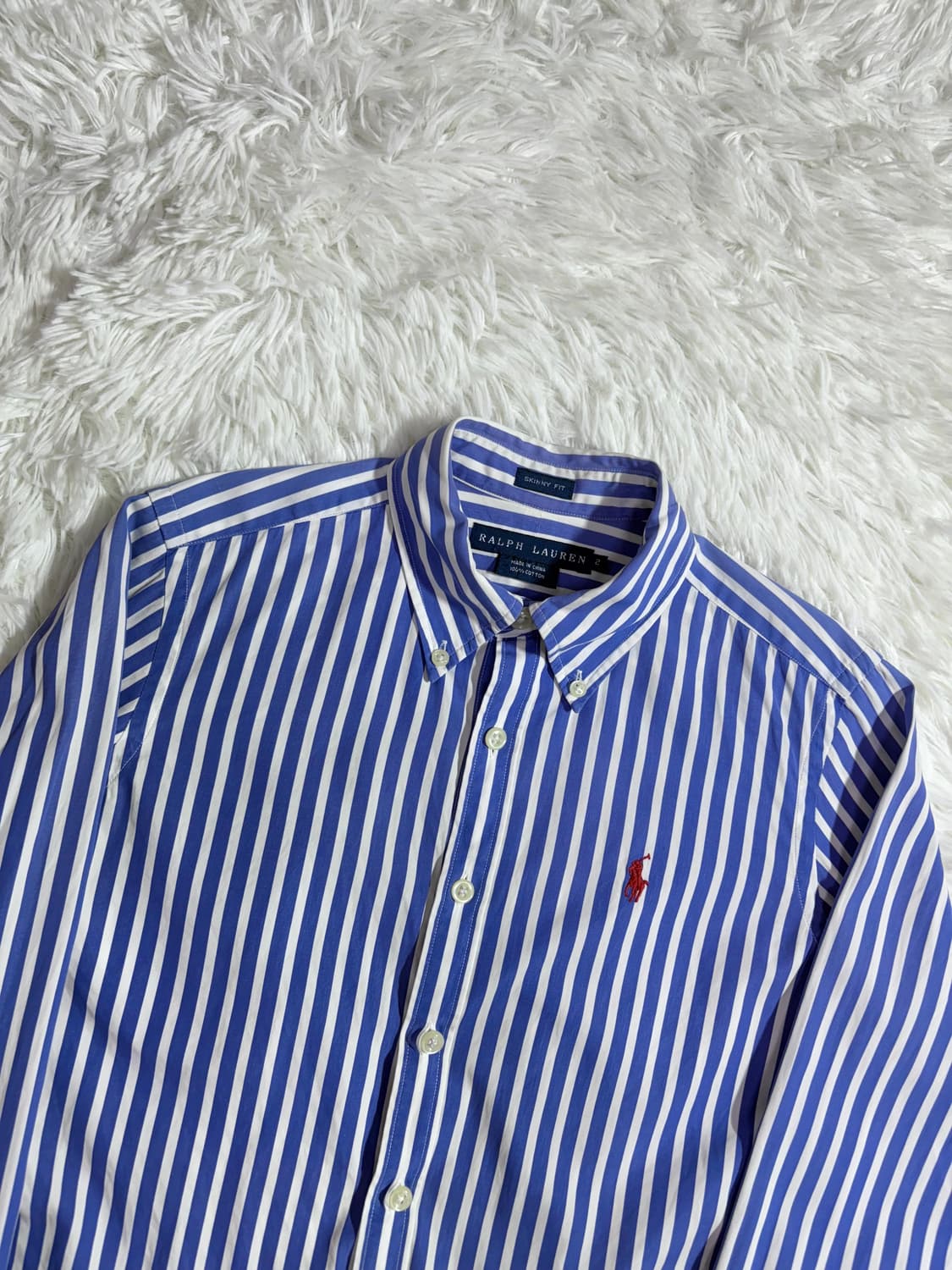 폴로 랄프로렌 딱붙핏 포니 스트라이프 셔츠  상품이미지4