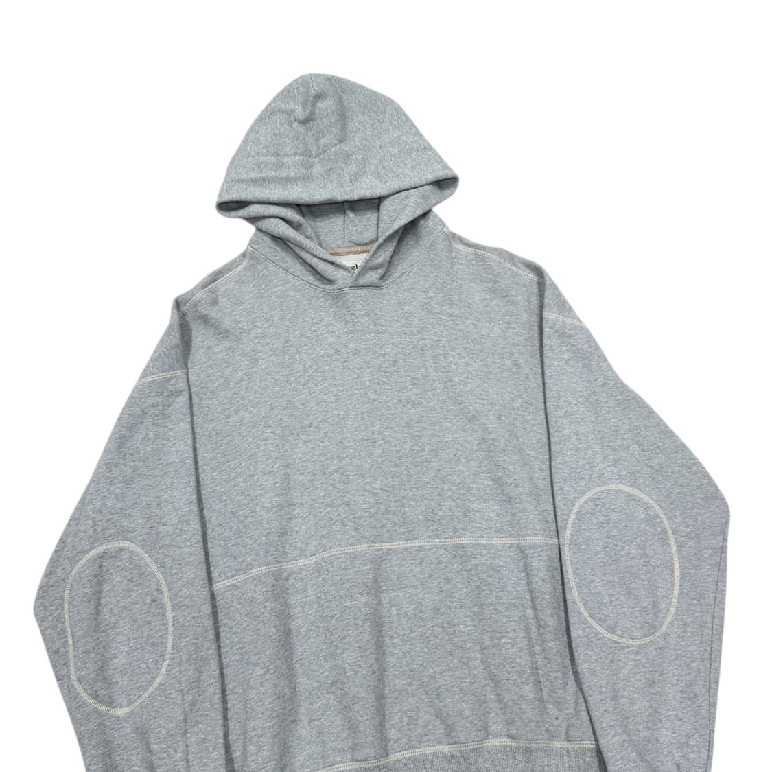 러프사이드 오버사이즈드 패치 후드티 멜란지 그레이 3 상품이미지2