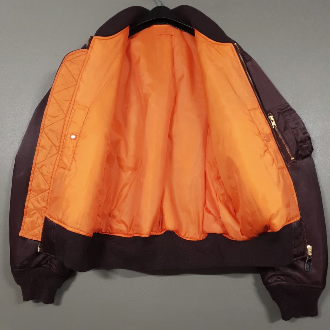 00s MACHOPE 맥호프 MA-1 플라이트 자켓 점퍼 버건디 희귀 L 상품이미지6