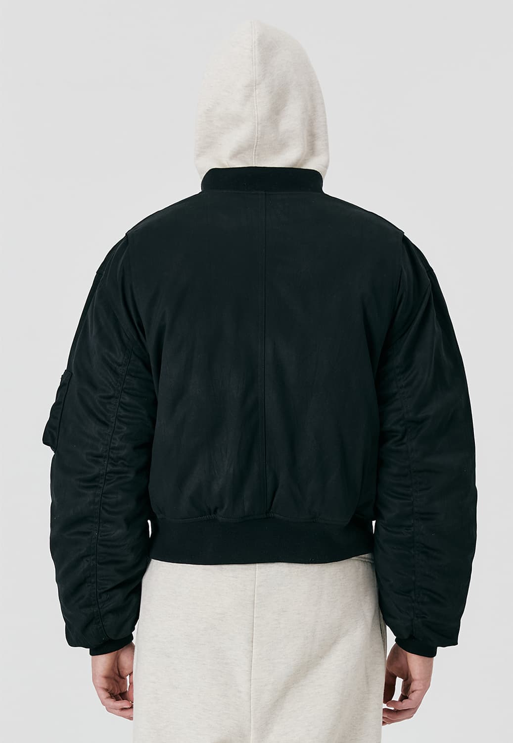 [새상품)WOOALONG 우알롱 크랙 오버핏 MA-1(M) 상품이미지3