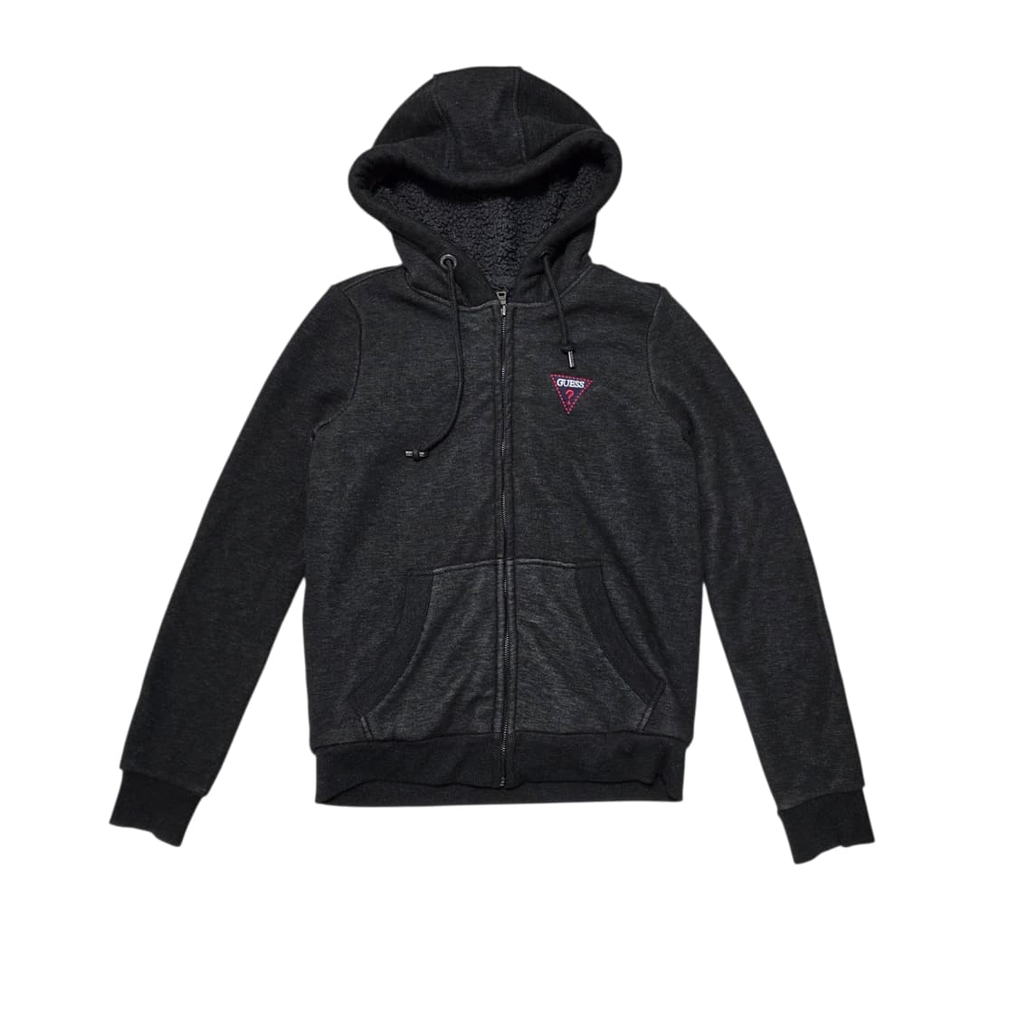 Guess 게스 y2k 스몰 로고 뽀글이 기모 집업 후드  상품이미지1