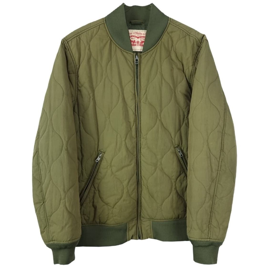 [리바이스] 퀄팅 퀼팅 블루종 봄버 자켓 카키 M19573 상품이미지2