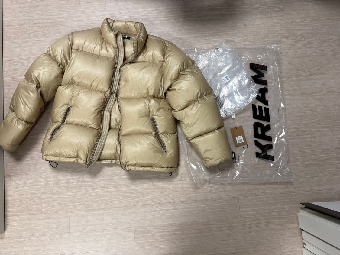 스투시 다운 퍼퍼 파라슈트 립스탑 코요테 M 상품이미지7