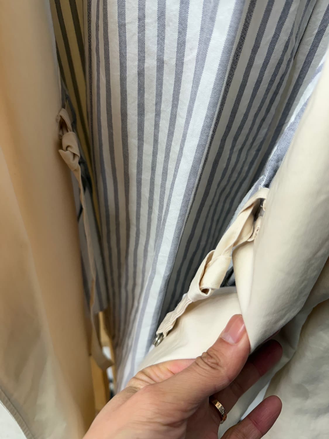 정품) 시스템 SYSTEM 한섬 아이보리 트렌치코트 82 상품이미지5