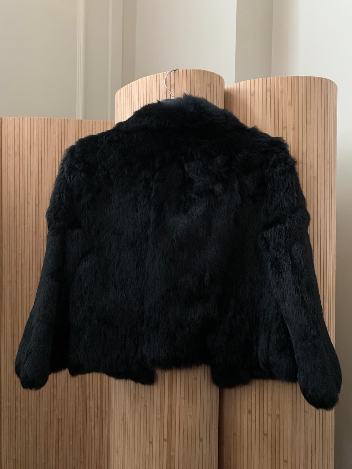 빈티지 블랙 크롭 퍼 자켓 상품이미지6