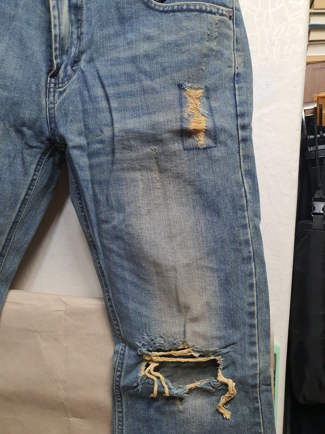 재패니즈 빈티지 워싱 무파 데님진 31 상품이미지3