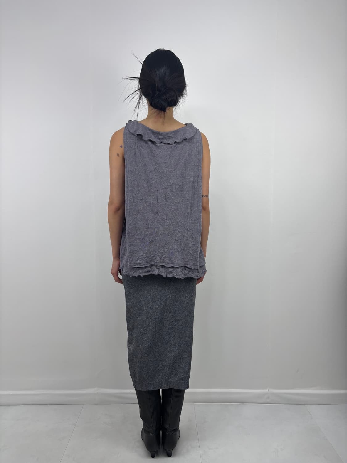 GRAY MIDI SKIRT 상품이미지4