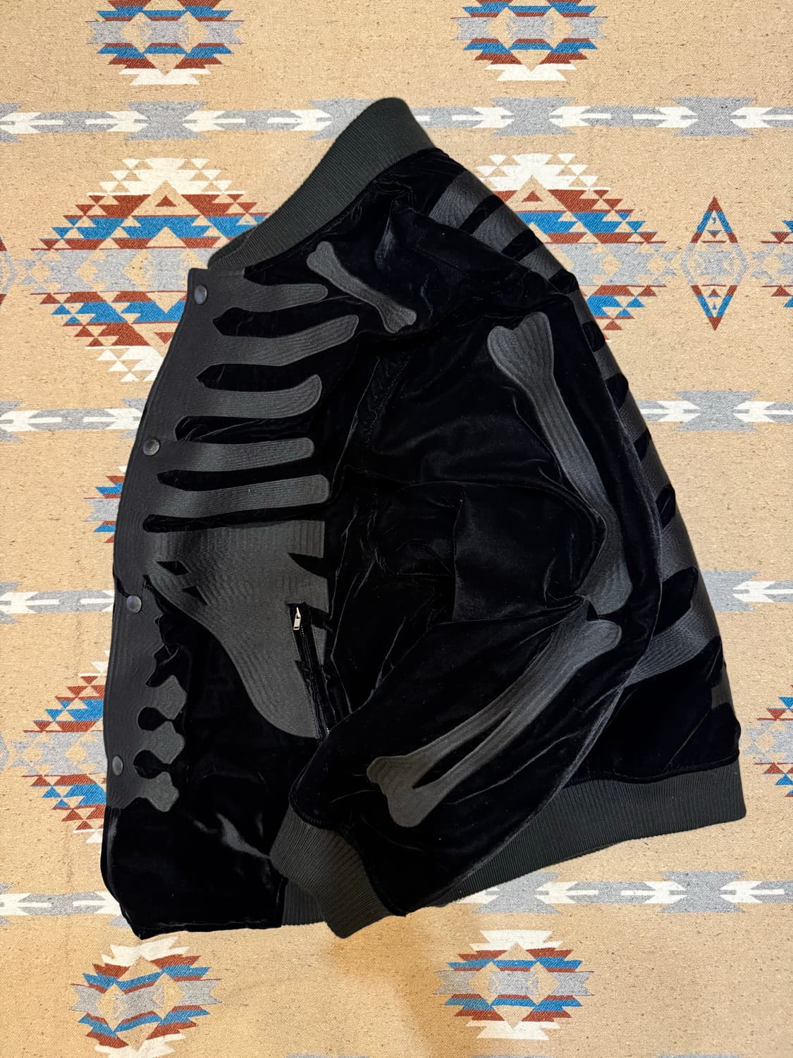 [XL] 밴슨 레더 벨로아 스켈레톤 블루종 자켓 (50주년 기념) 상품이미지9