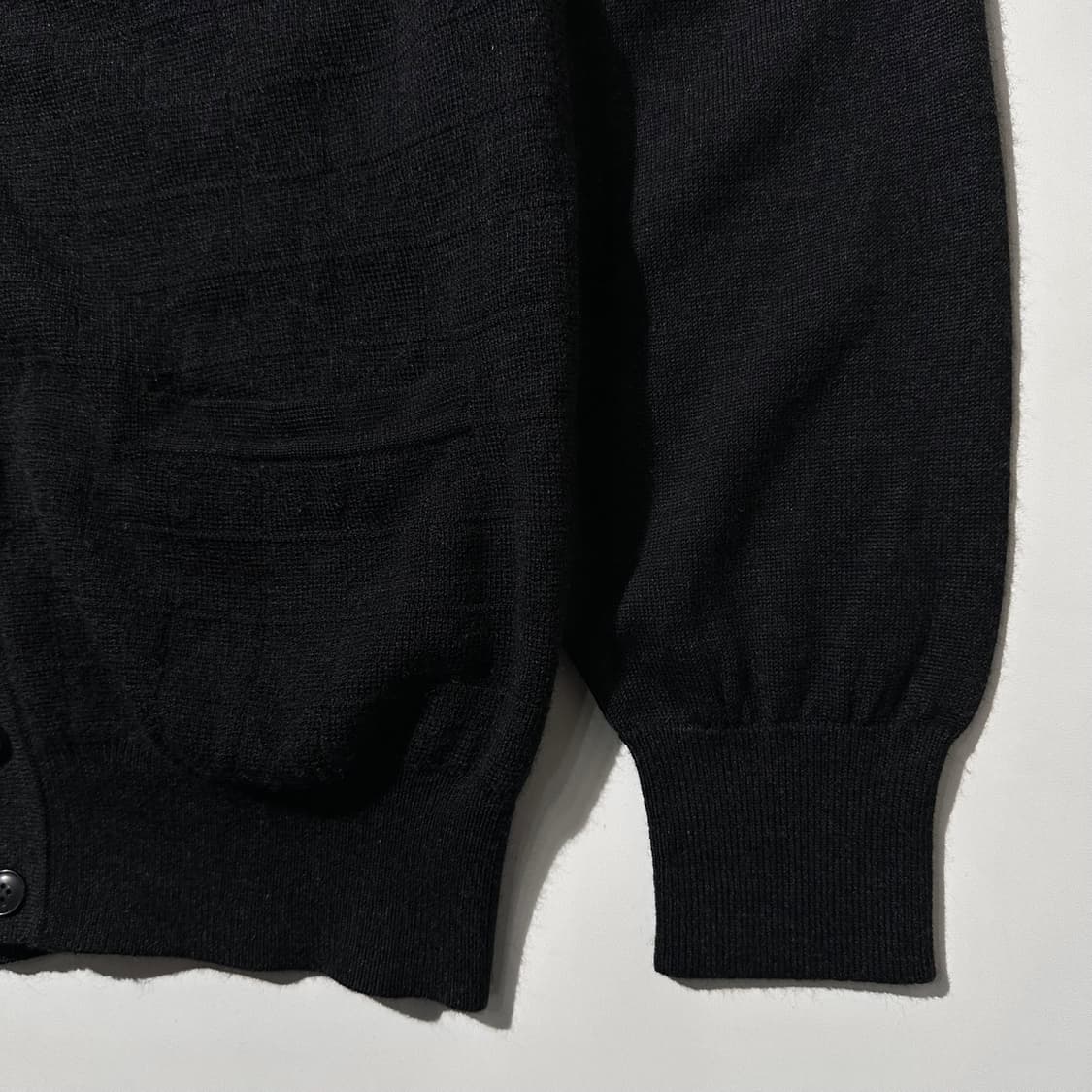 입생로랑 울 체크 V넥 니트 가디건 상품이미지5