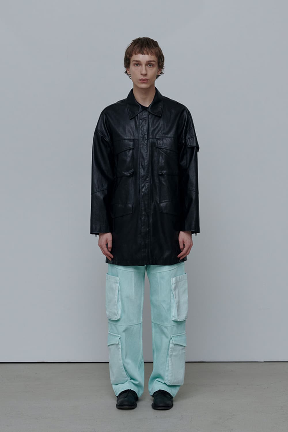 애니타임로릭 레더 필드 자켓 블랙 L 상품이미지1