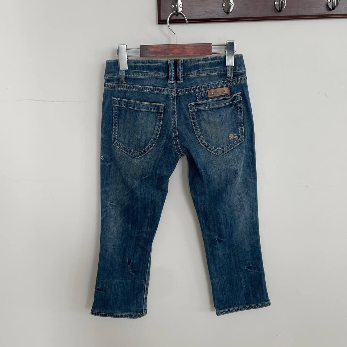 버버리 36,55 롤업 노바 체크 데님 7부 팬츠 바지 상품이미지5