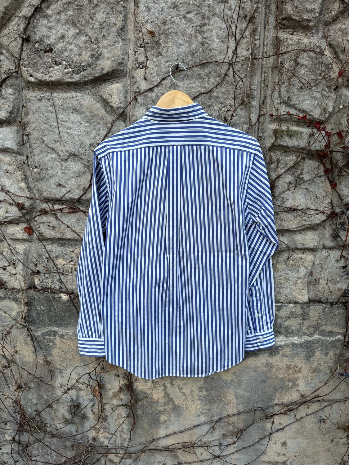폴로 랄프로렌 빈티지 네이비 그린 스트라이프 클래식 셔츠  상품이미지3