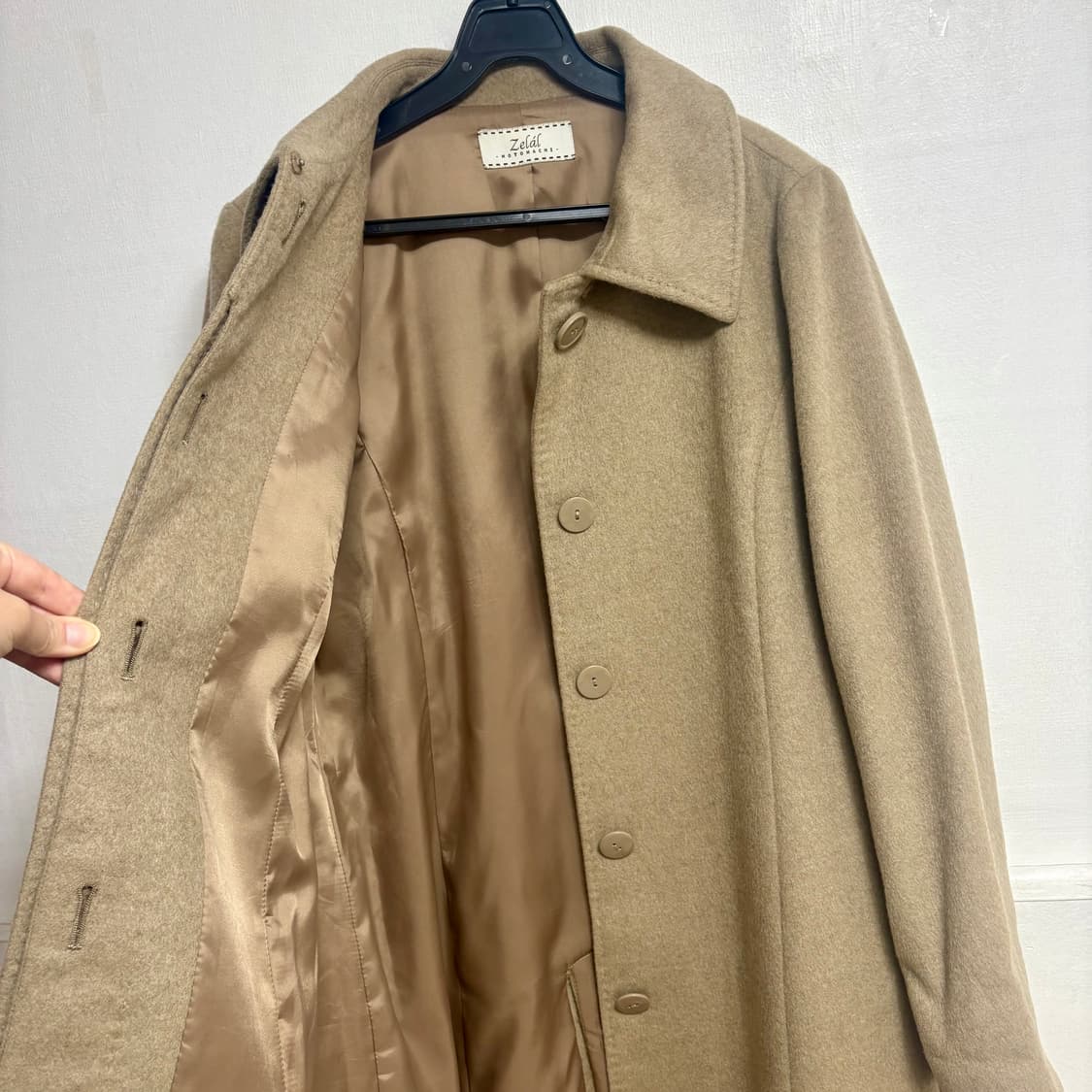 캐시미어 100% 베이지 코트 상품이미지4