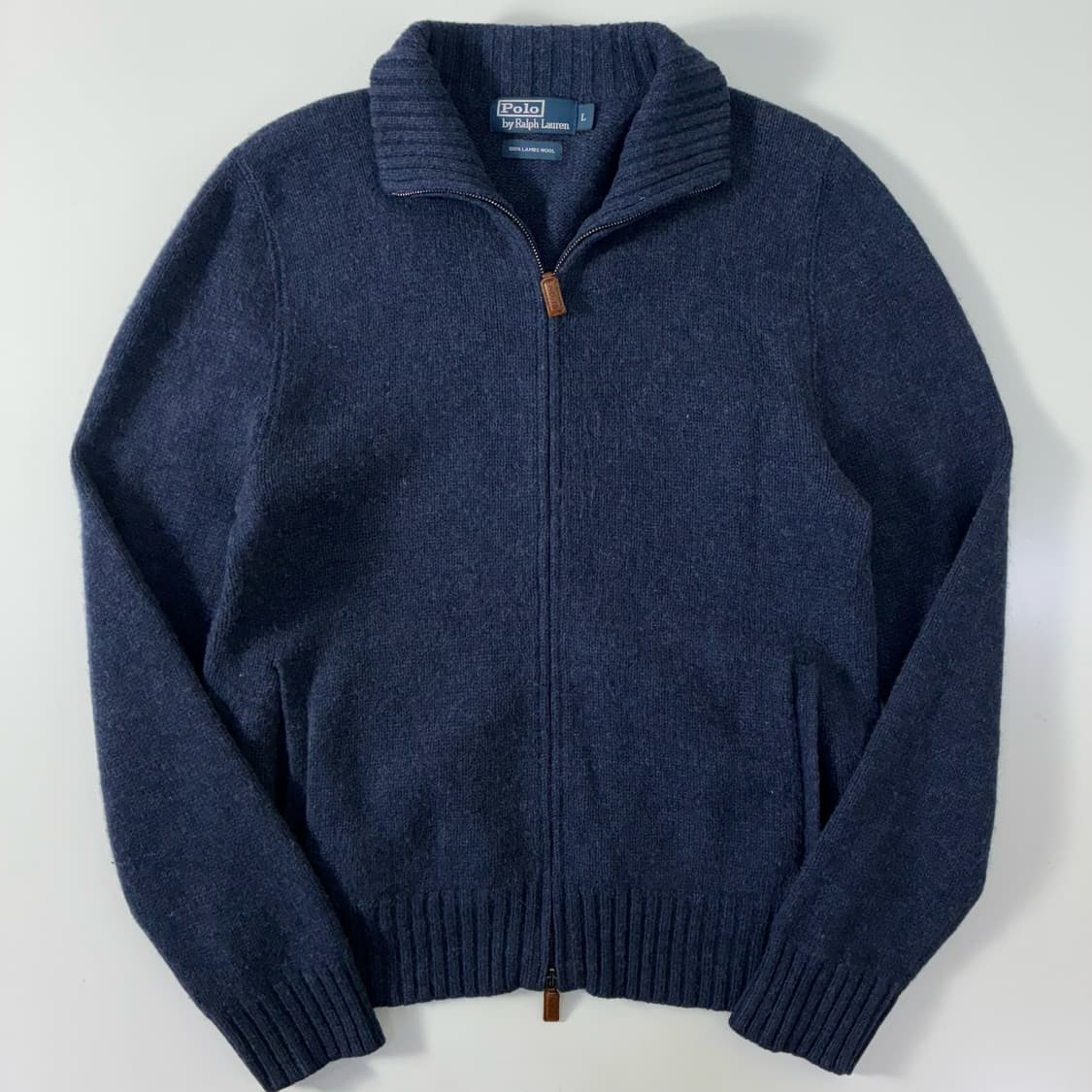 Polo  폴로 랄프로렌 2-way 네이비 램스울 니트 집업  상품이미지1