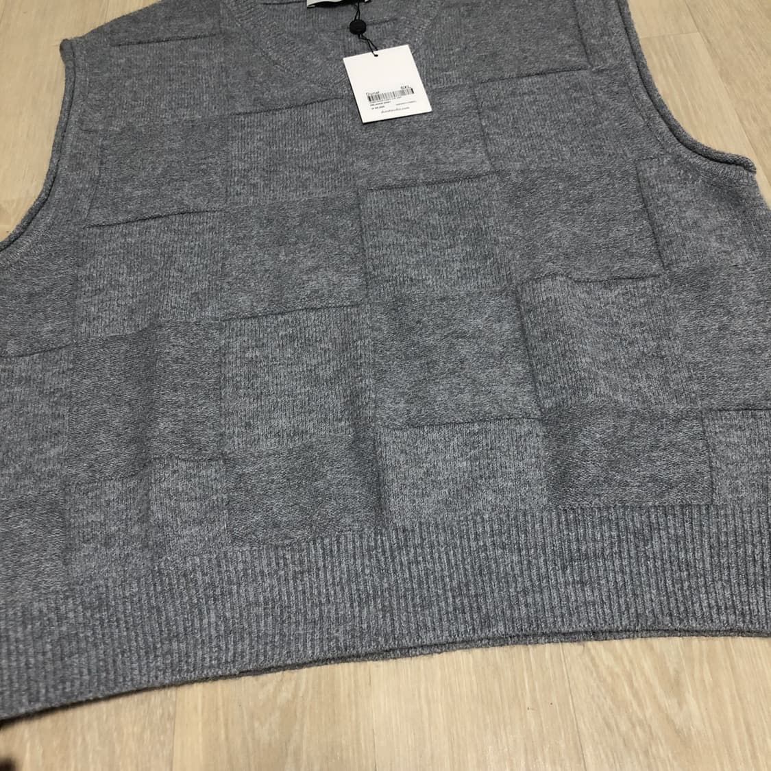 (XL) 새상품 던스트 DUNST 디바이드 브이넥 니트 베스트 그레이 상품이미지2