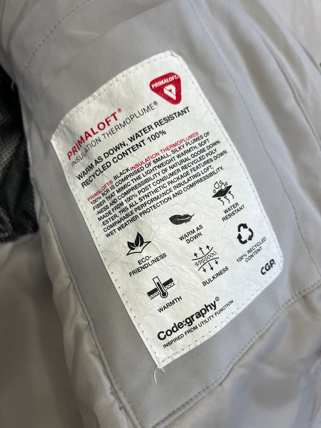 코드그라피 프리마로프트 패딩L 상품이미지8