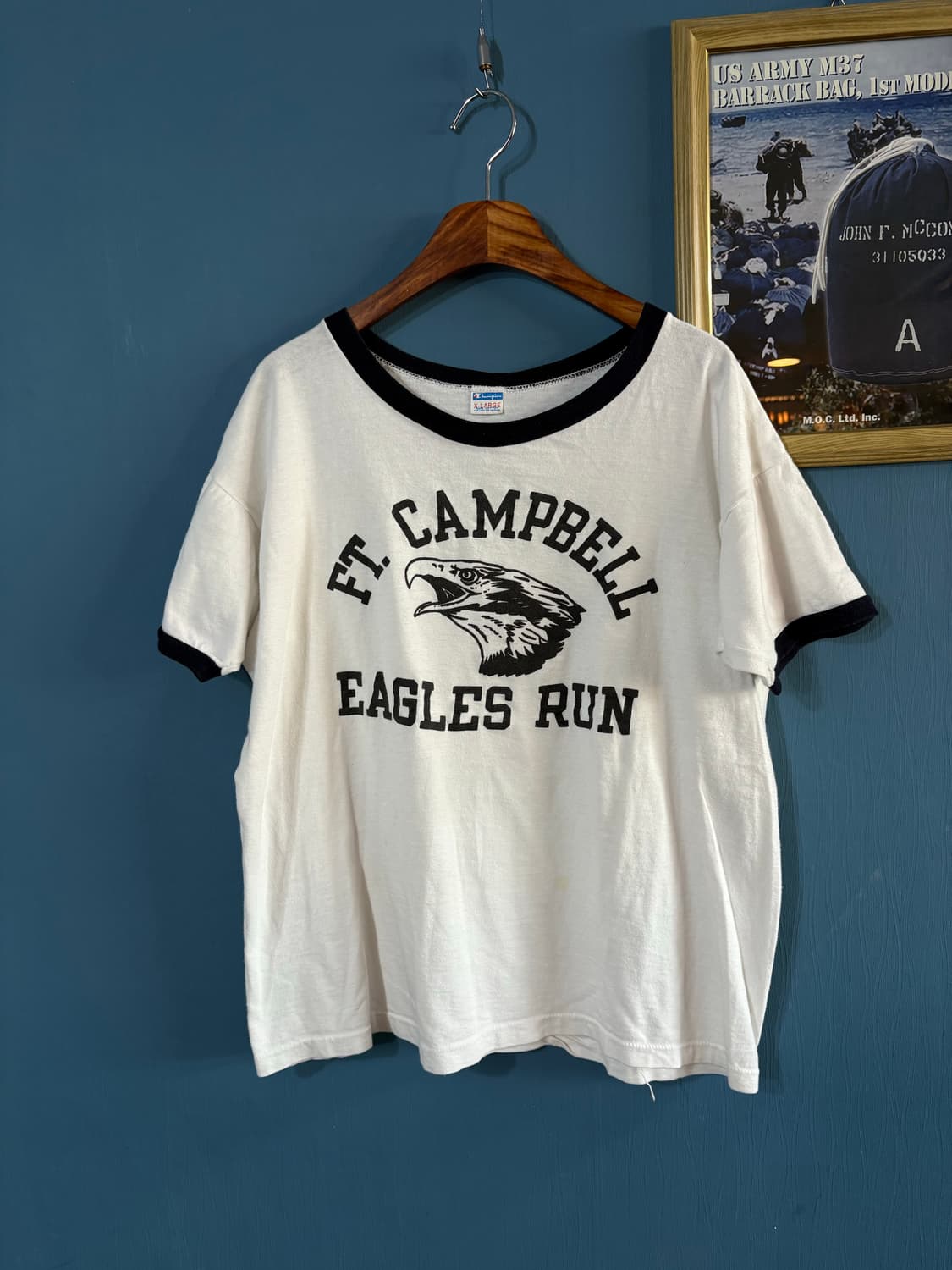 80's Champion Ft. Campbell Ringer Tee.  상품이미지1