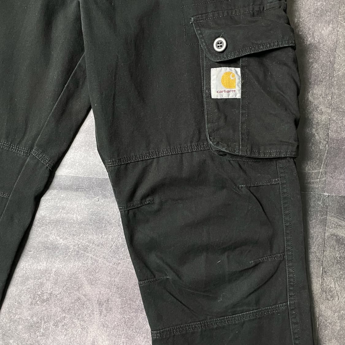 CARHARTT 칼하트 WIP 빈티지 블랙 카고 워크 팬츠 A00847 상품이미지4