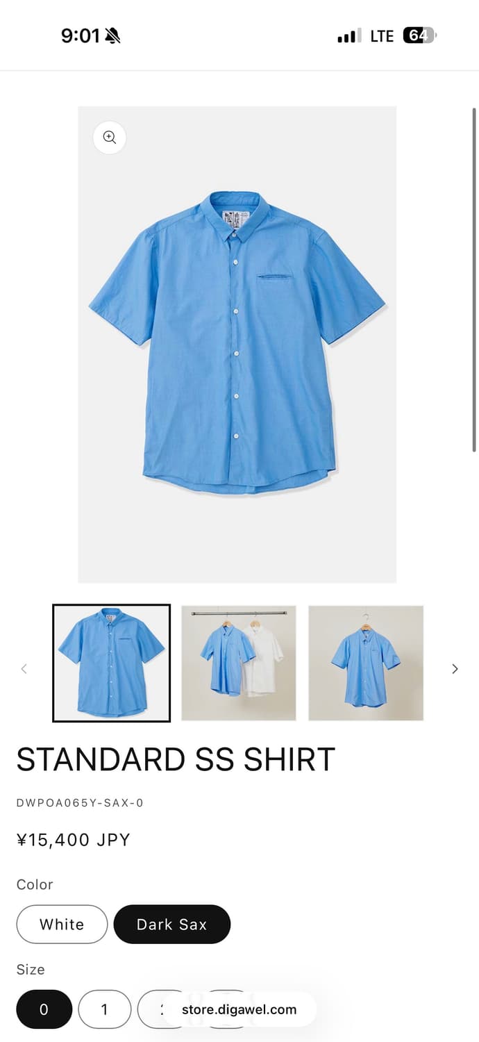 디가웰 Dark sax 삭스 반팔 셔츠 (103-105) 상품이미지1