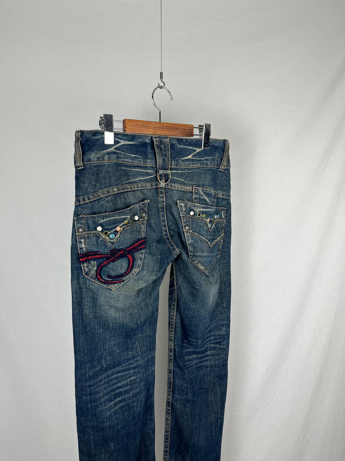 Vintage 스터드 로우웨스트 데님팬츠 상품이미지6