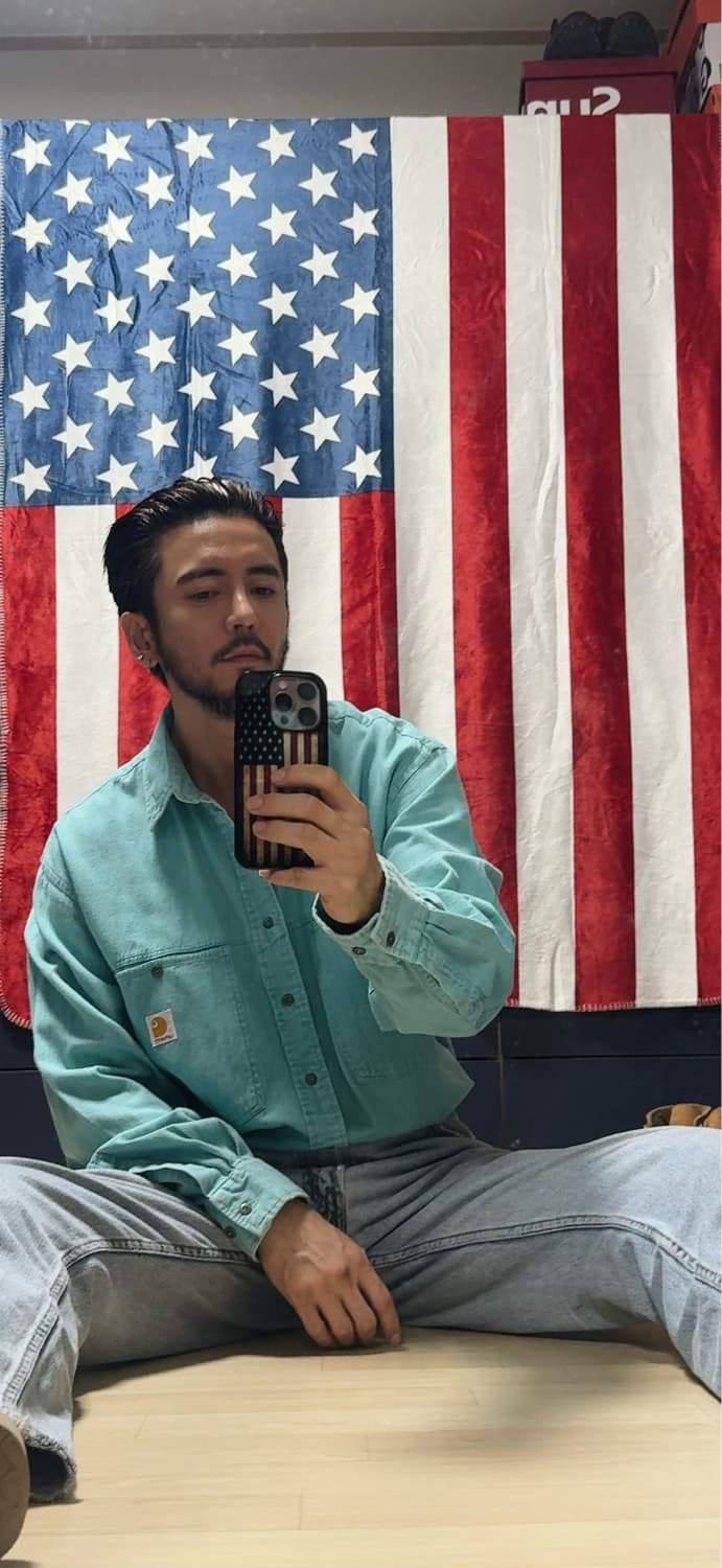칼하트 워시드 워크셔츠 Carhartt 빈티지 루즈핏 워크웨어 [XL] 상품이미지4