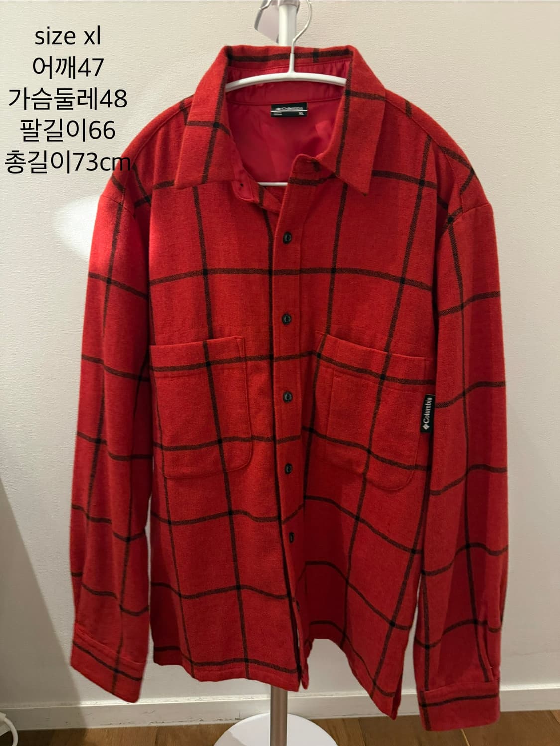 columbia 레드체크셔츠 xl 상품이미지1