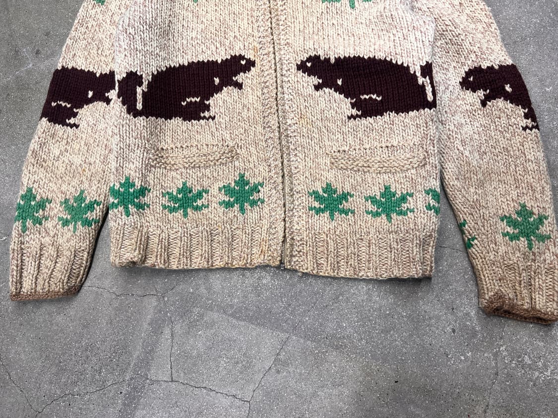 60‘s 캐나다 코위찬 비버 패턴 상품이미지5