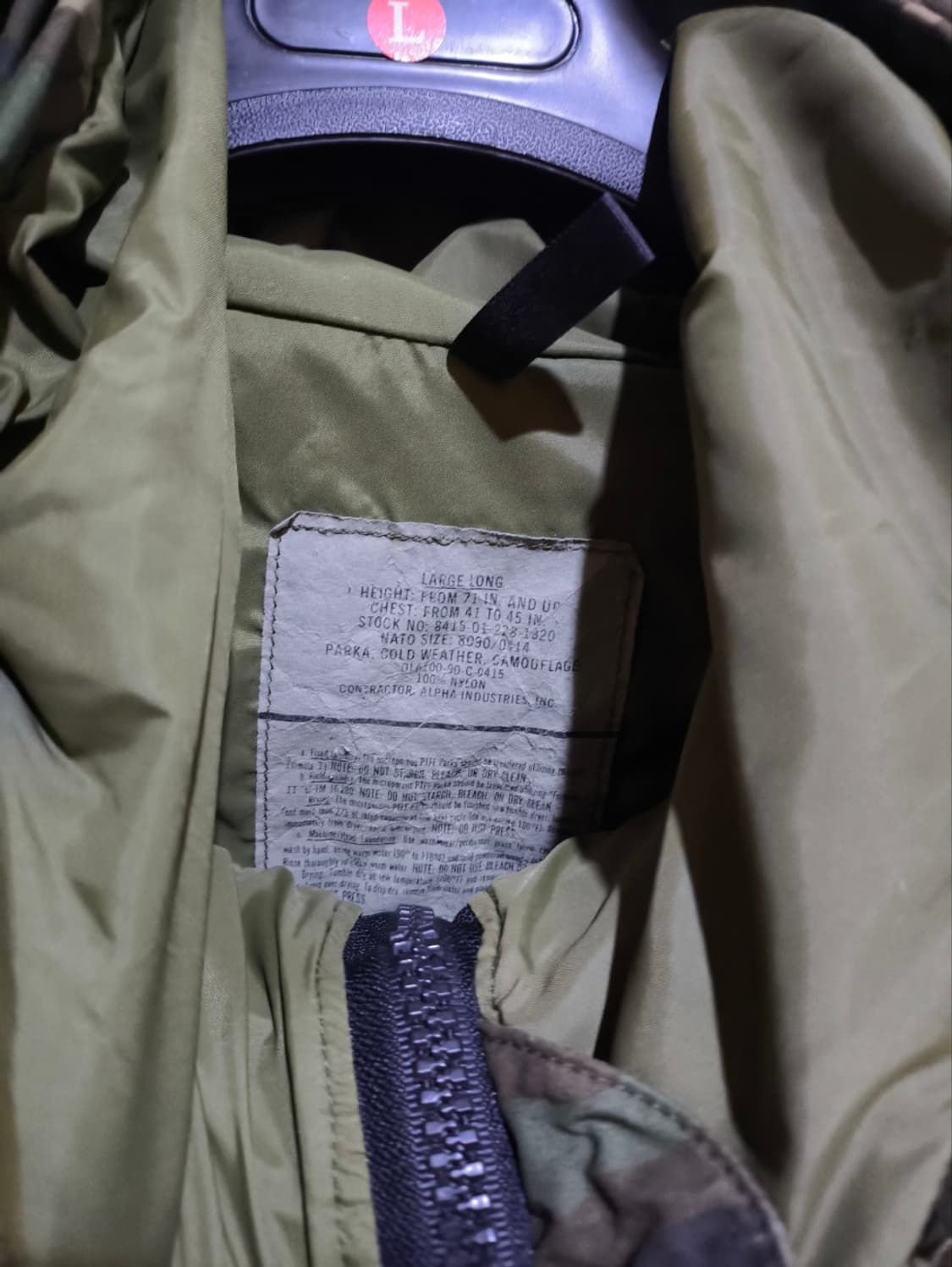 라지롱 110 90's 미군 우드랜드 스키파카 야상 상품이미지5