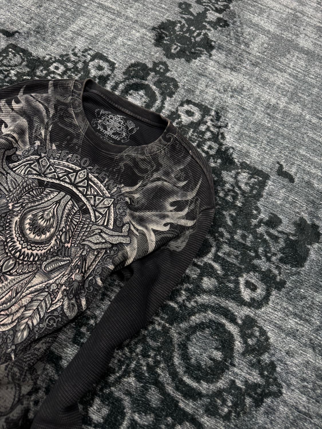 Prepotente 00s y2k baphomet ribbed cut s 상품이미지3
