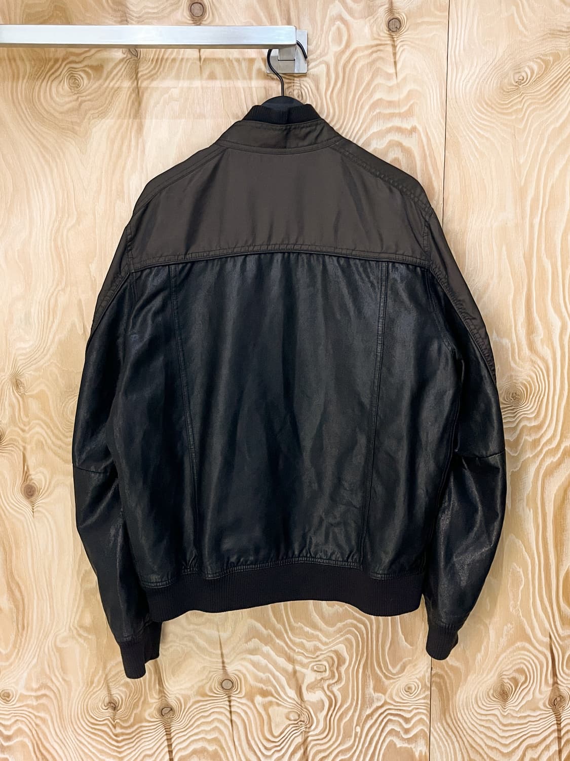 자라 브라운 나일론/레더 집 자켓 상품이미지5