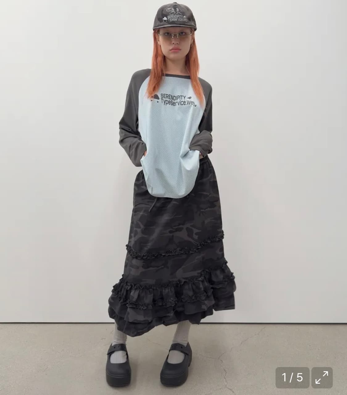 타입서비스 카모 볼륨 스커트 상품이미지1