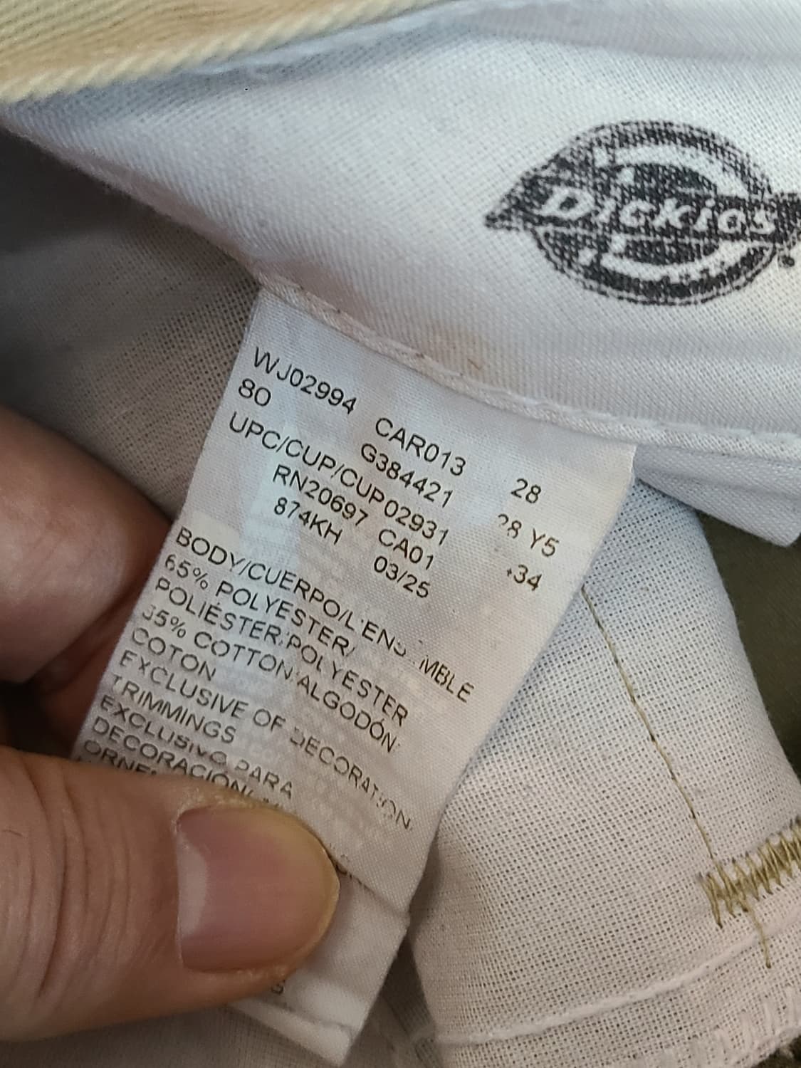 Dickies 874 워크 팬츠 카키 28 -30인치 상품이미지6