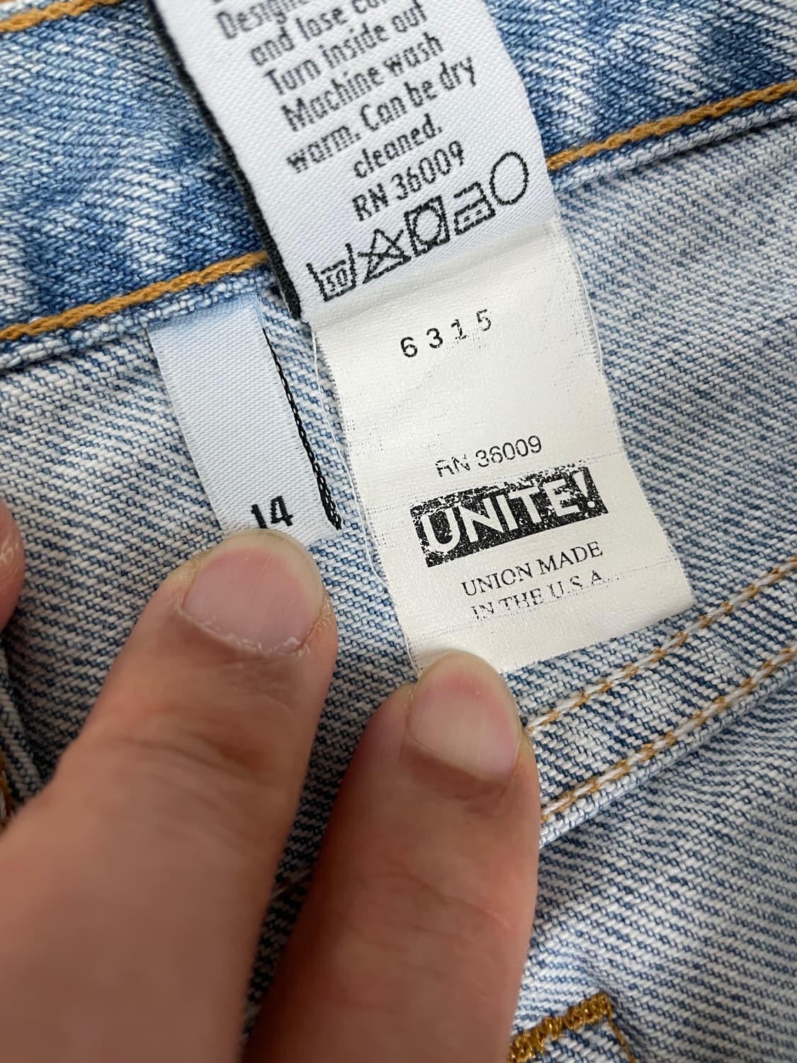 택포) 90s Made USA ck 빈티지 캘빈클라인 데님팬츠 청바지 상품이미지4