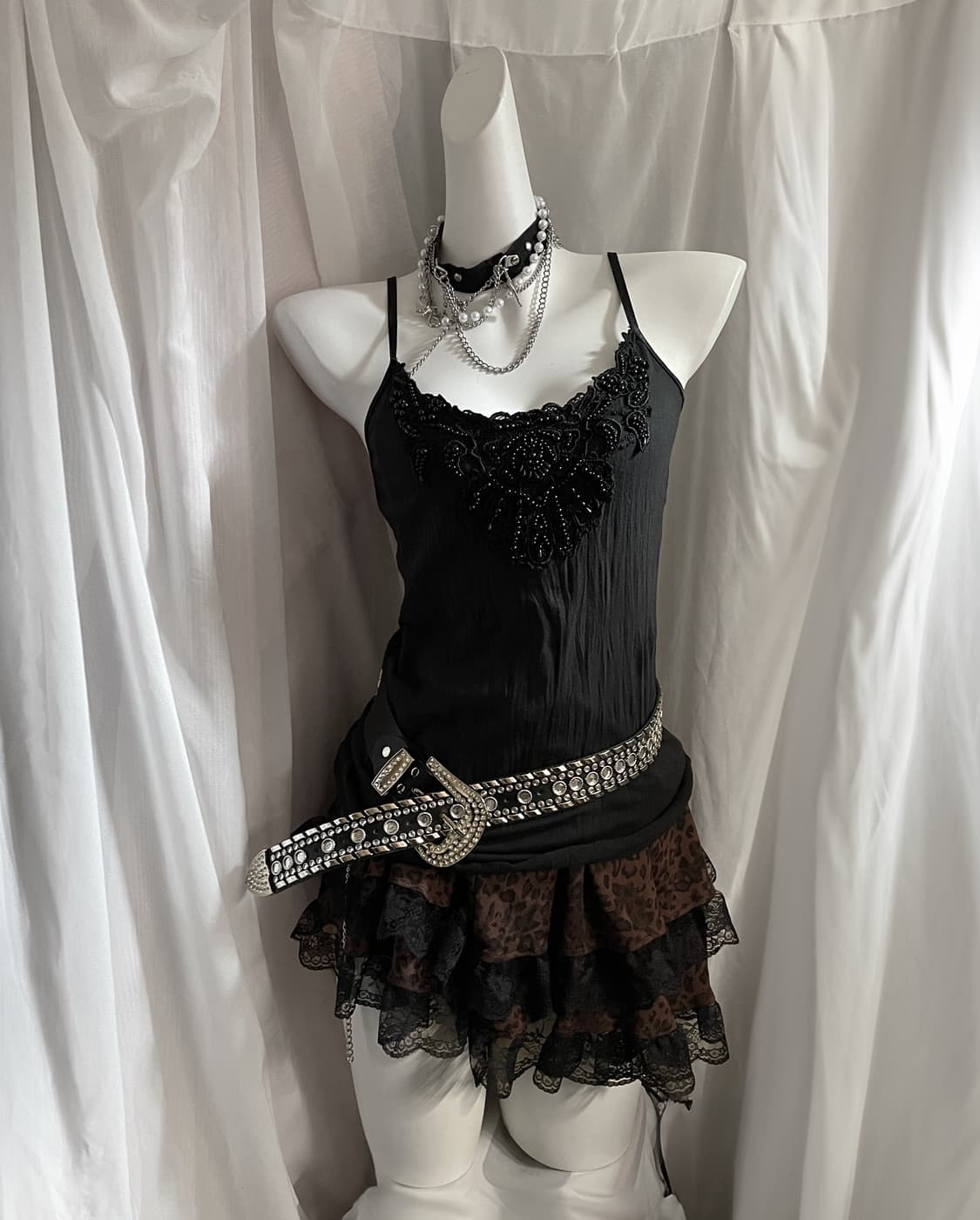 Gal 갸루 호피 집업 세트 axes femme 상품이미지4