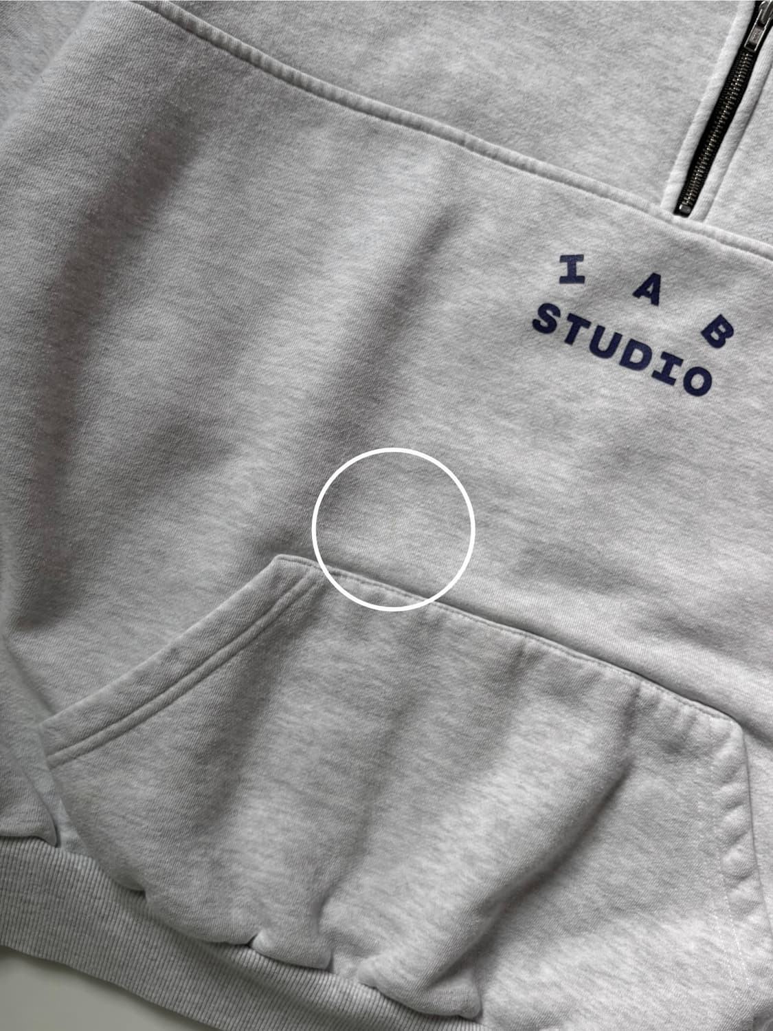 IAB 아이앱스튜디오 멜란지그레이 하프 집업 상품이미지9