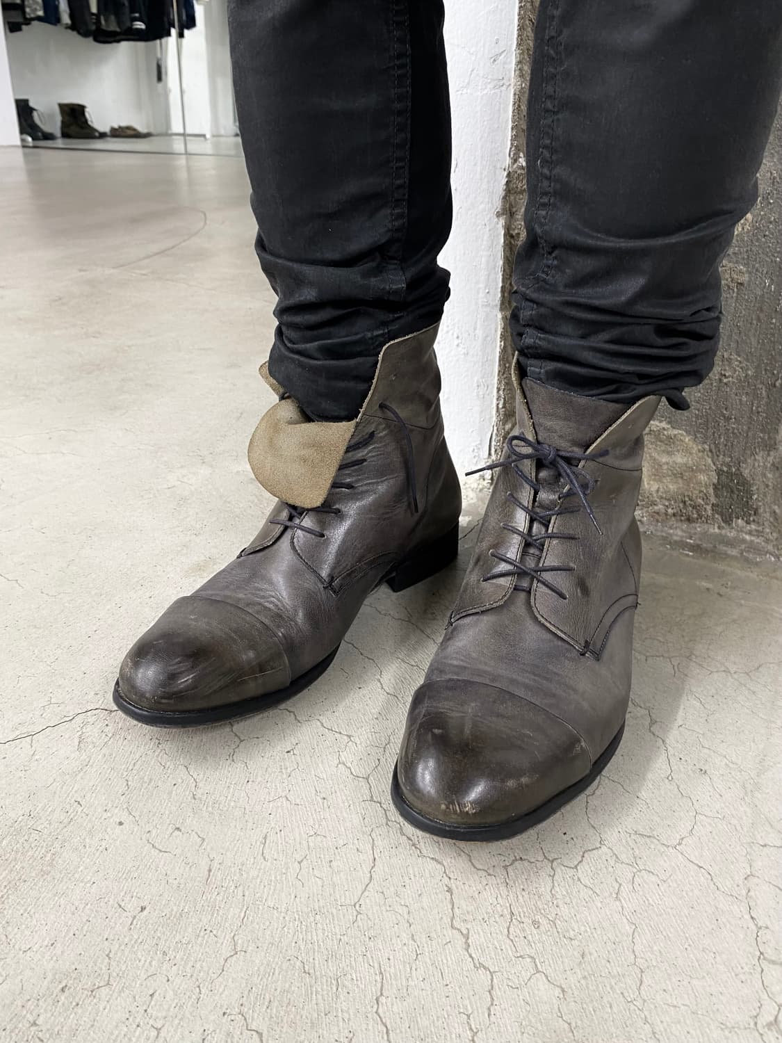 저스트 카발리 레더 레이스업 부츠 상품이미지1