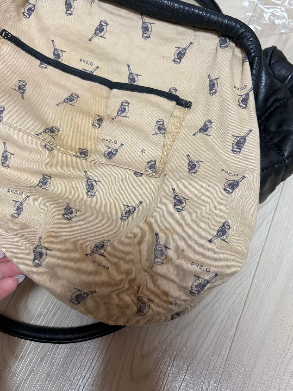 빈티지 블랙 레더백 상품이미지3