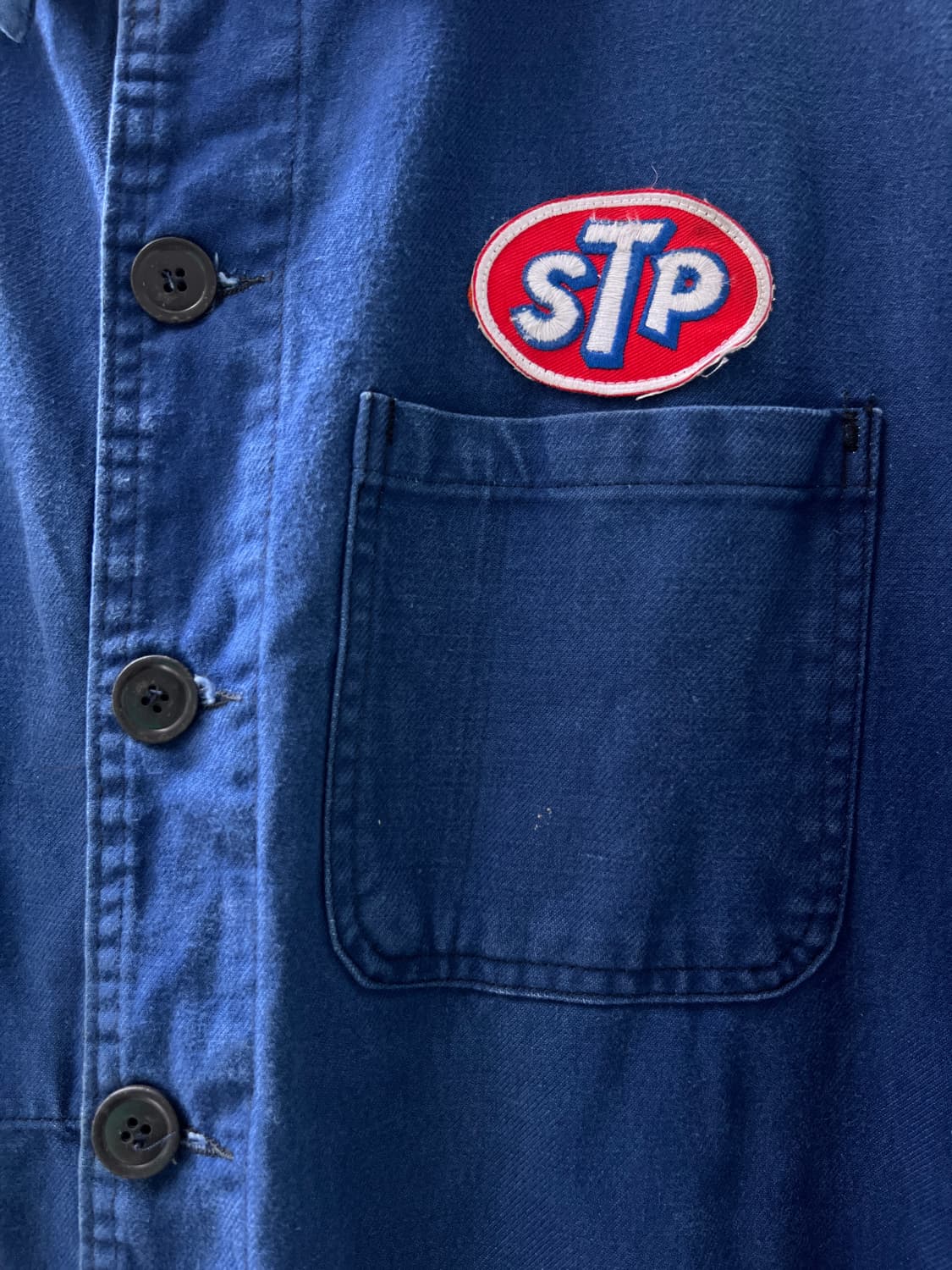 [M]90's 빈티지 워싱 STP 패치업 프렌치 워크 자켓 상품이미지3