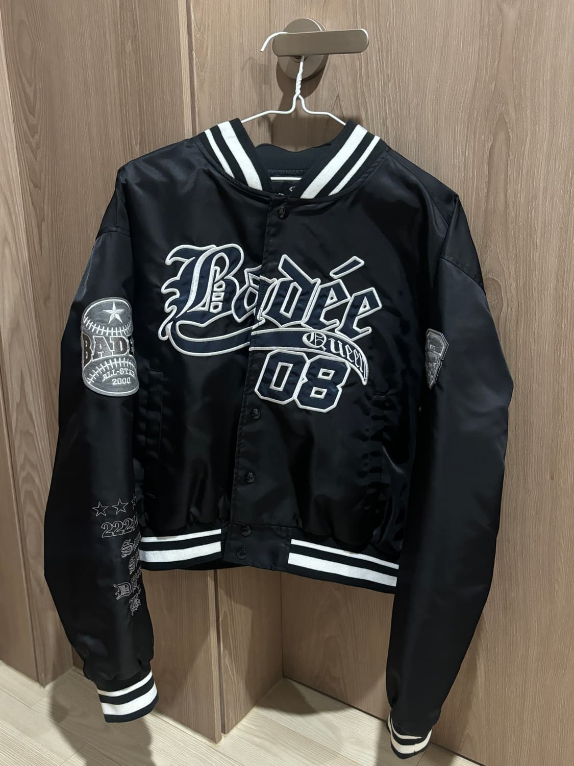 배디 바시티자켓 (Varsity Baseball Jacket Black) 상품이미지4