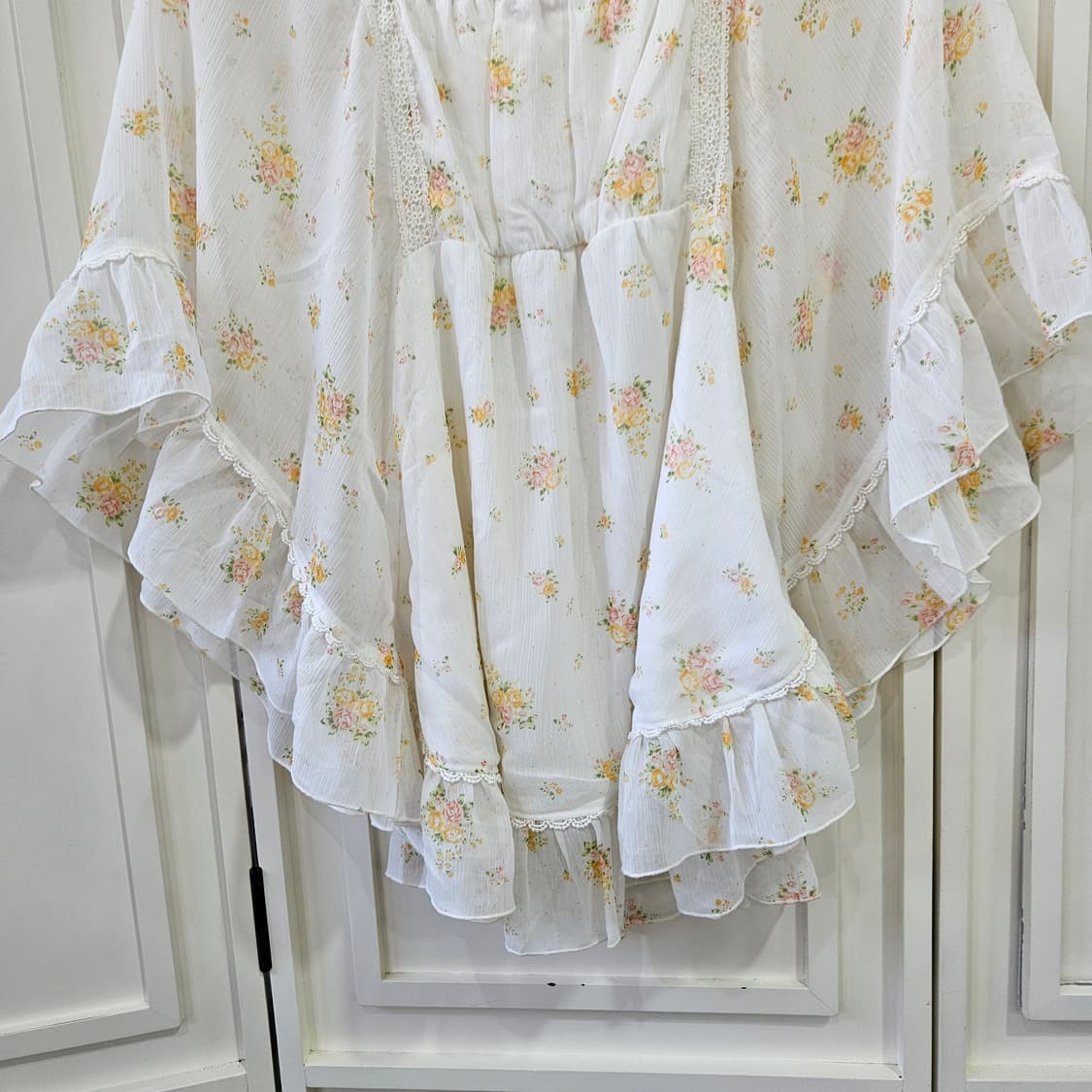 플라워 케이프 쉬폰 블라우스 상품이미지7