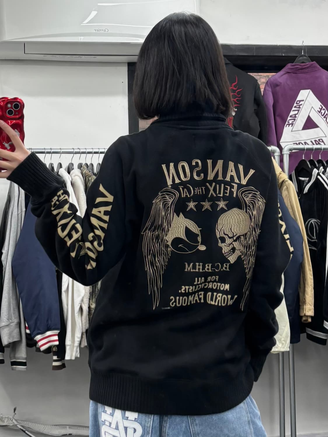 밴슨 레더 펠릭스 집업 자켓 상품이미지5